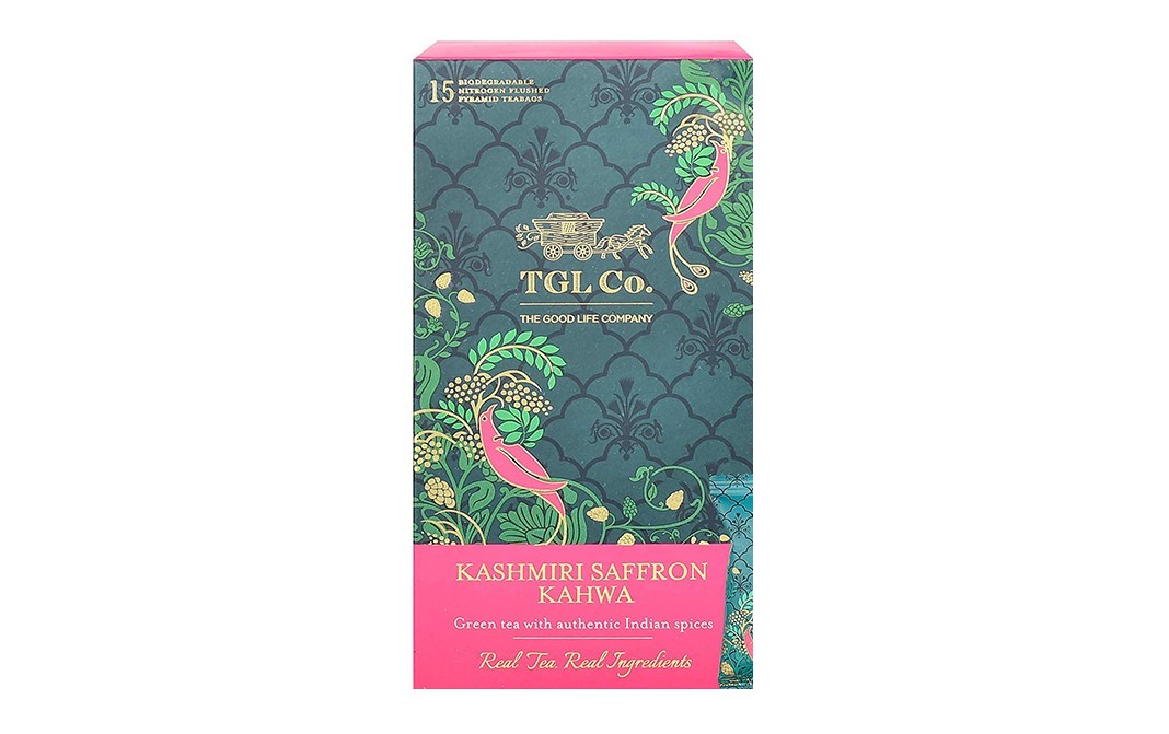 TGL Co. Kashmiri Saffron Kahwa Tea    Pack  15 pcs